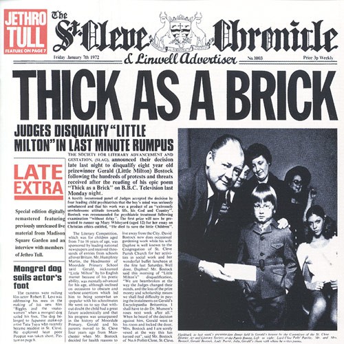 JETHRO TULL - THICK AS A BRICK CAPA SIMPLES- LP