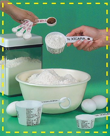 Kit 7pçs Medidores Colheres e Xícaras