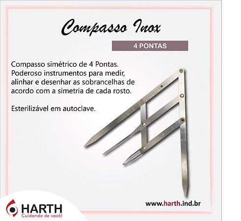 Régua Compasso Aço Inox