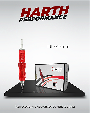 Agulhas Harth HP - 1RL 0,25 - 10 Unidades - Rosca - SILICONE