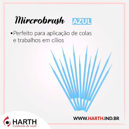 Microbrush Azul - 100 Unidades