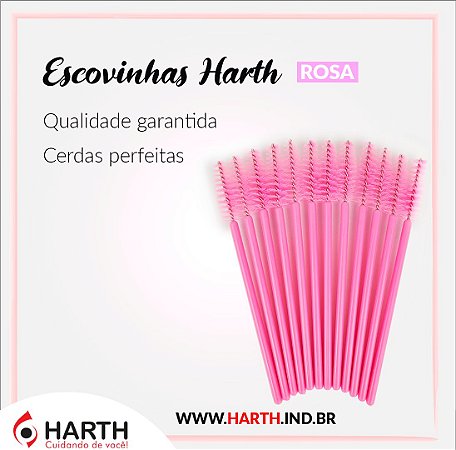 Escovinhas Descartáveis Rosa - 50 Unidades
