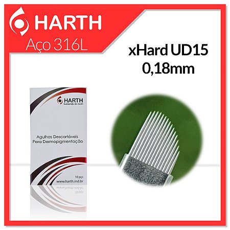Lâminas Harth XHard UD15 - 0,18mm ORIGINAL - 10 peças (VALIDADE: 12/25)