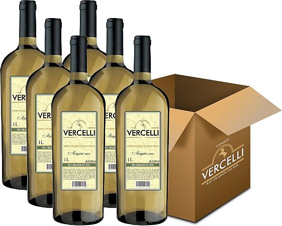 Vinho de Mesa - Vercelli Branco Seco Niágara 6x1L