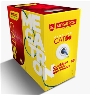 Cabo de Rede UTP CAT5e Azul Megatron - 305 metros