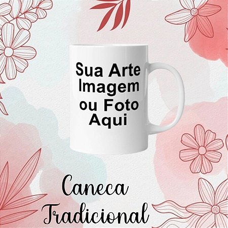 Caneca Branca Personalizada .