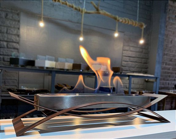 Lareira Ecológica Steel Color Corten