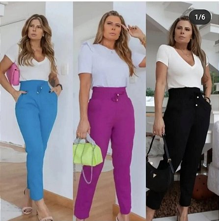 Calça Pantacourt Linho