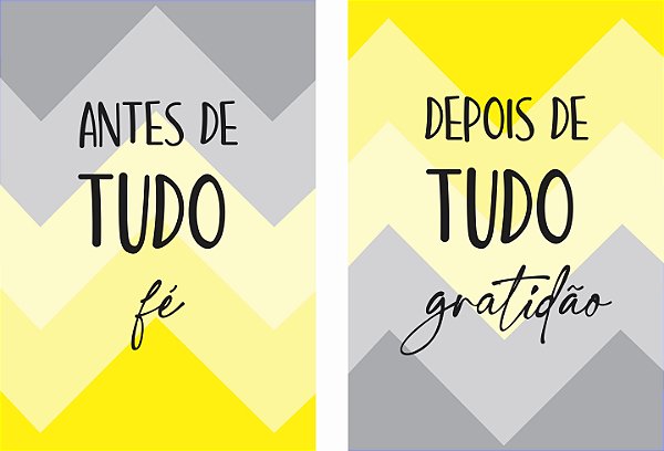 Quadro Antes de tudo fé, Depois de tudo, Gratidão - Duplo