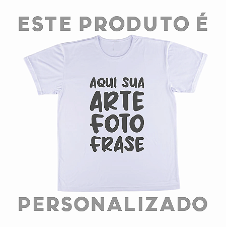 Camiseta Tradicional Branca em Poliéster