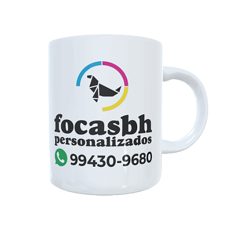 Caneca de Cerâmica Cor Branca Personalizada