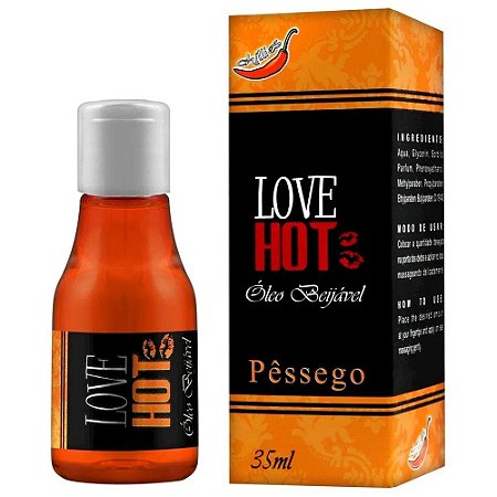 LOVE HOT ÓLEO BEIJÁVEL DE PÊSSEGO CHILLIES 35ML