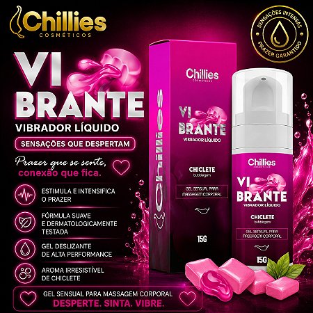 Vibrador Líquido Vibrante Chiclete 15G