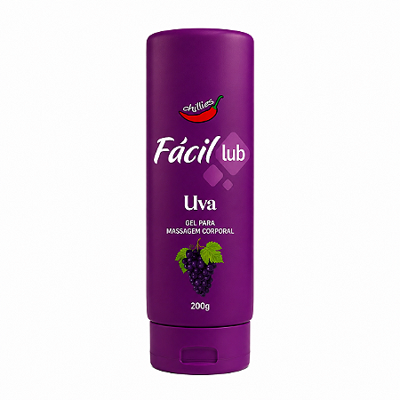 FÁCIL LUB GÉL LUBRIFICANTE BEIJÁVEL 200G UVA