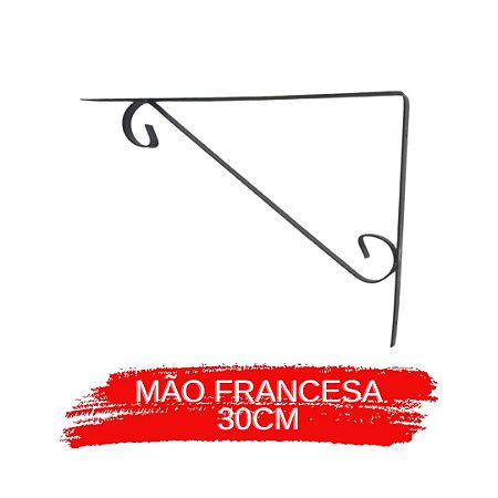 Mão Francesa 30CM Preto