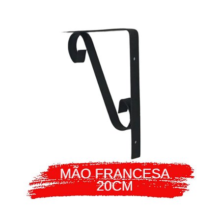 Mão Francesa 20CM Preto