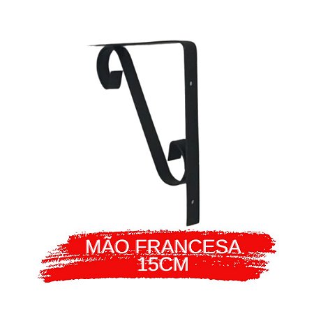 Mão Francesa 15CM Preto
