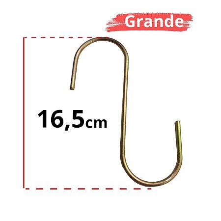Gancho tipo "S" tamanho Grande 16,5CM