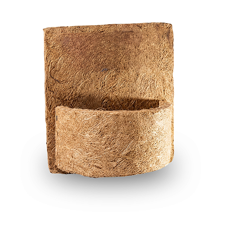 Meio Vaso com Placa de Parede de Fibra de Coco (Varios Tamanhos)