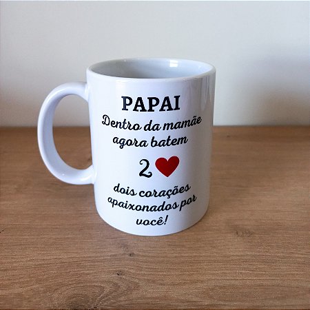 Caneca Papai 2 corações