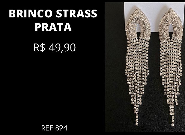 BRINCO STRASS PRATA REF 894