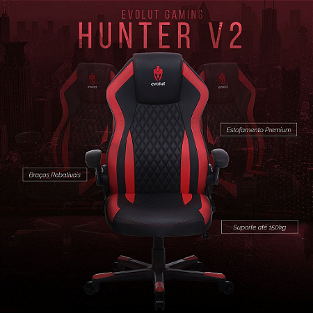 Cadeira Gamer Evolut HUNTER V2 - EG-902 - 150KG
