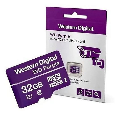 Cartão De Memória Western Digital - Intelbras Sd 32 Gb Classe 10 - Exclusivo para CFTV