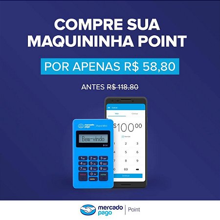 MAQUININHA DE CARTAO POINT MINI RECEBIMENTO PARCELADO DINHEIRO DISPONIVEL 1DIA