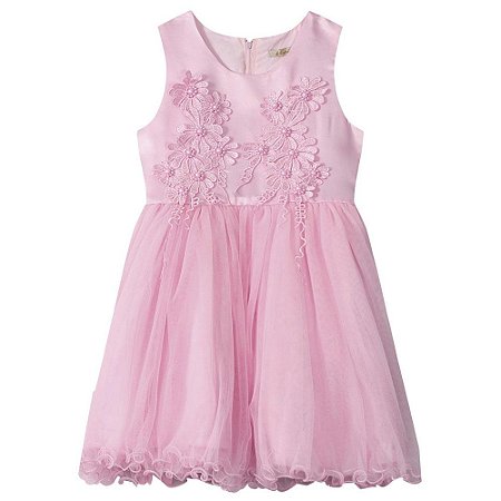 Vestido Rosa Godê com Cetim