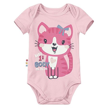 Body Rosa Claro Gatinha