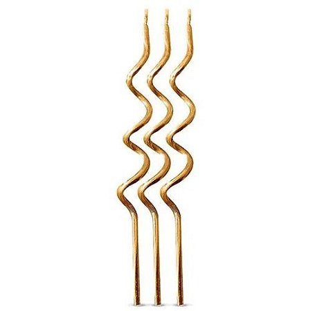 Vela Espiral Metalizadas - Silver