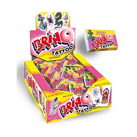 Chiclete Tutti-Frutti BRINQ Tattoo - Toffano