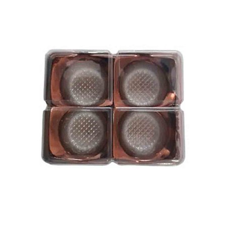 Caixa p/ Doces Candy Box 4 Cavidades Marrom c/ 10 - Flip