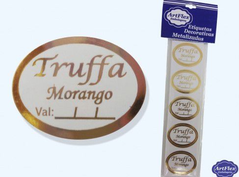 Etiqueta Decorativa Trufa Morango c/ Validade - ArtFlex