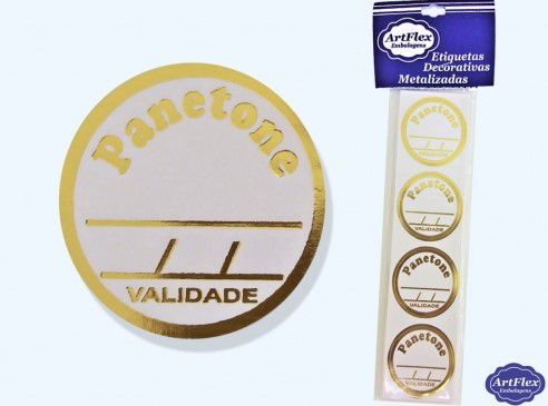 Etiqueta Decorativa Panetone c/ Validade c/ 80 - ArtFlex