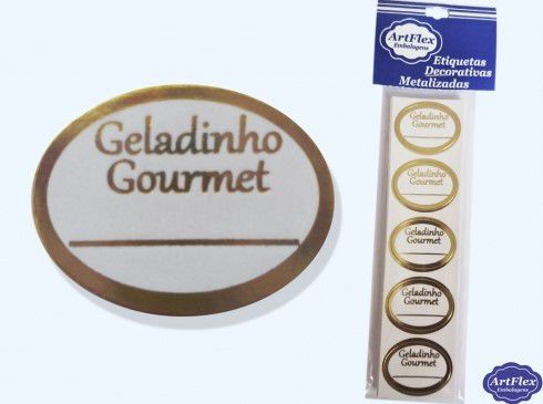Etiqueta Decorativa Geladinho Gourmet c/ 100 - ArtFlex