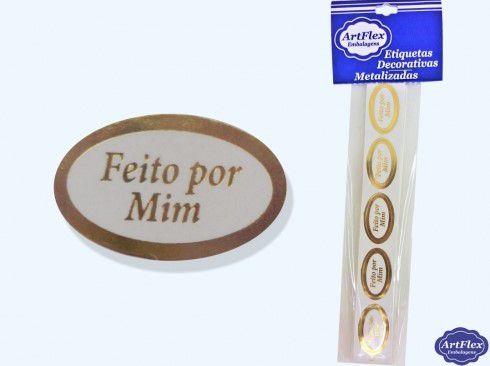 Etiqueta Decorativa Feito por Mim c/ 100 - ArtFlex