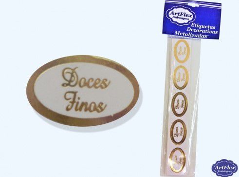 Etiqueta Decorativa Doces Finos c/ 100 - ArtFlex