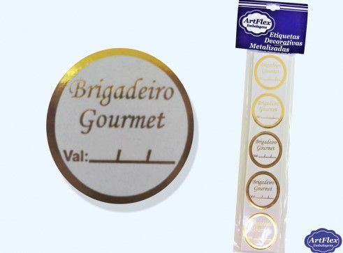 Etiqueta Decorativa Brigadeiro Gourmet c/ Validade - ArtFlex