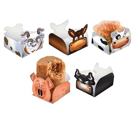 Forminhas de Docinho - Animais da Fazenda Sortidos c 30 unid