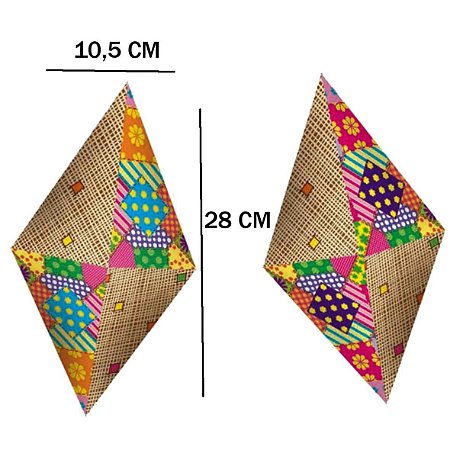 Balões Losango Xadrez p Festa Junina Decor 28cm Unidade