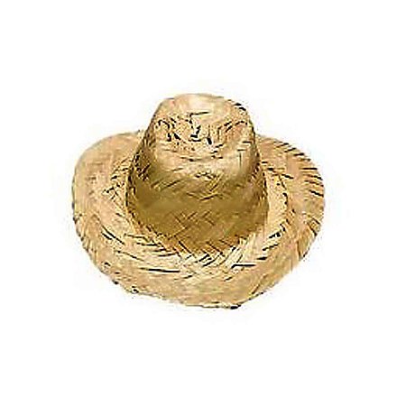 Chapéu de palha tipo decoração