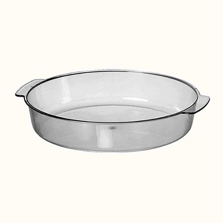Travessa Redonda Cristal Acrílico 27 cm Três Triângulos