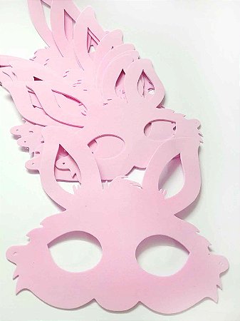 Máscara Coelha Rosa Páscoa 10 unid. Cód. PC0806/GRINTOY
