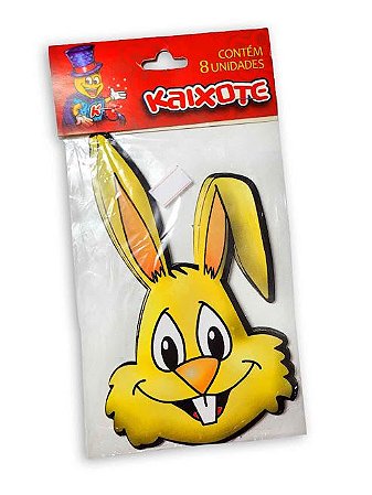 Coelho Páscoa Cara Aplik Decorativo Cód. 3331/531 KAIXOTE