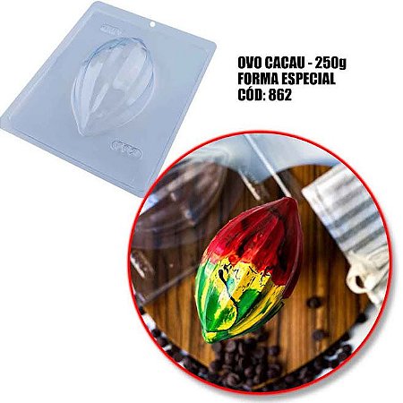 Forma Ovo Páscoa Cacau Especial Silicone 250g Cód 862 BWB