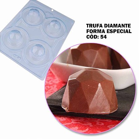 Forma Trufa Diamante Especial - c Silicone 40g Cód 54 - BWB