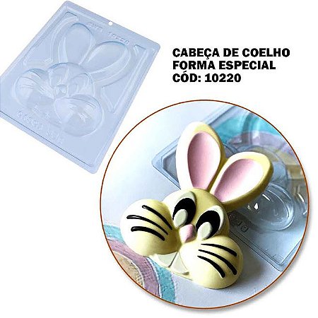 Forma Especial Cabeça de Coelho 98g Cód 10220 - BWB