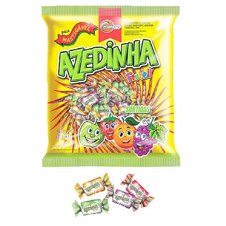 Bala Mastigável Azedinha Sortida 600g - Toffano
