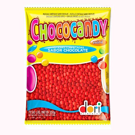 Chococandy Mini Pastilhas Confeitadas Vermelho 350g - Dori